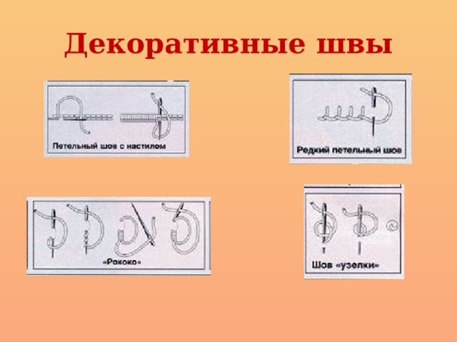 Декоративные швы 