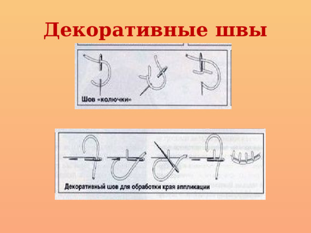 Декоративные швы 