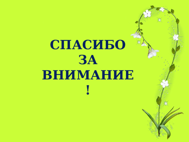 СПАСИБО ЗА  ВНИМАНИЕ! 