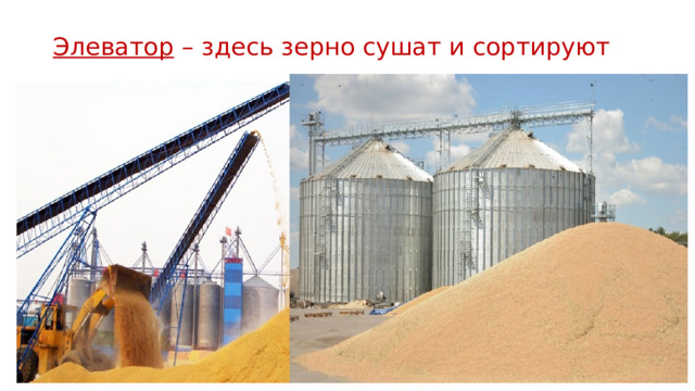 Элеватор – здесь зерно сушат и сортируют 