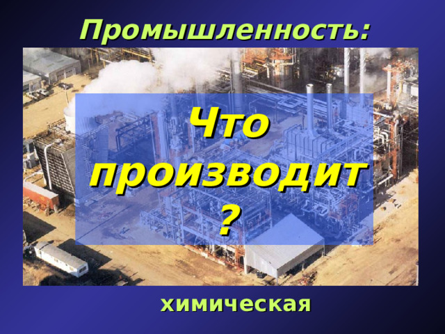 Промышленность: Что производит? химическая  