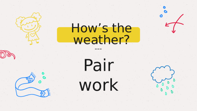 How’s the weather? Pair work 