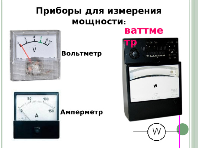 Мощность электрического тока U • I • t Р = t Р = U • I Единица измерения мощности в СИ: Ватт    1 Вт = 1 В•1 А 1 кВт = 1000 Вт 