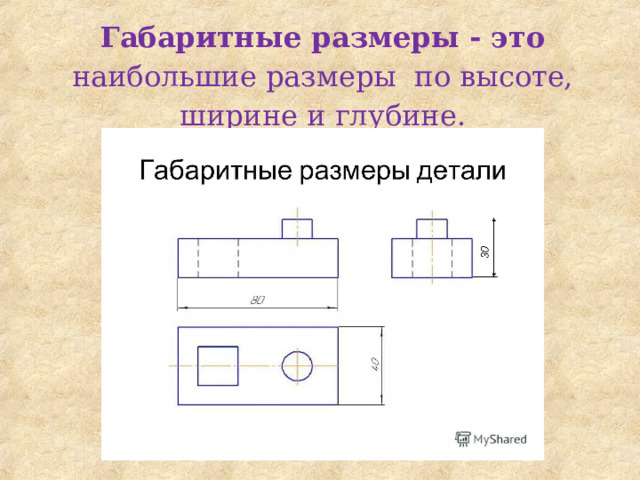    Габаритные размеры - это наибольшие размеры по высоте, ширине и глубине.    