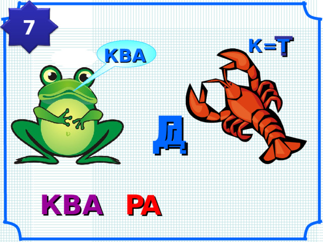7 Т К=Т … КВА Д Д Рисунки Савченко Е.М. КВА Р А 