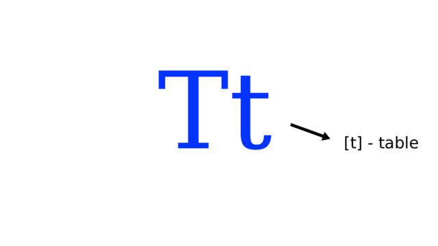 Tt [t] - table 