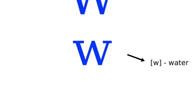 Ww [w] - water 