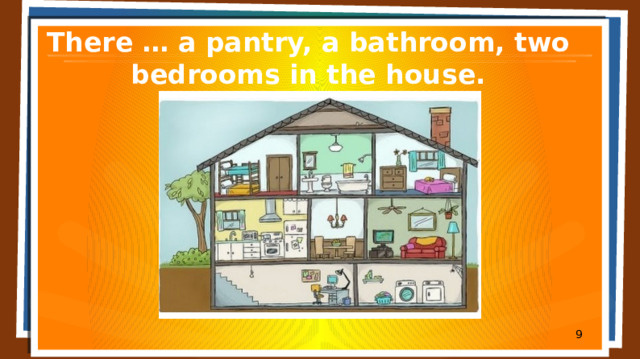 There … a pantry, a bathroom, two bedrooms in the house.  