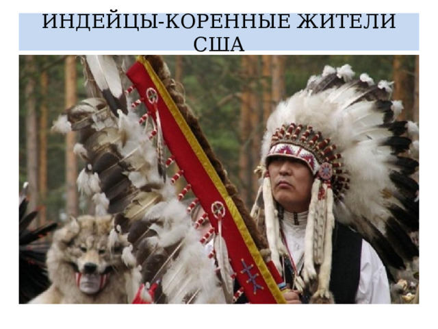 ИНДЕЙЦЫ-КОРЕННЫЕ ЖИТЕЛИ США 