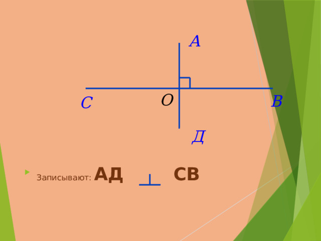 Записывают: АД СВ 
