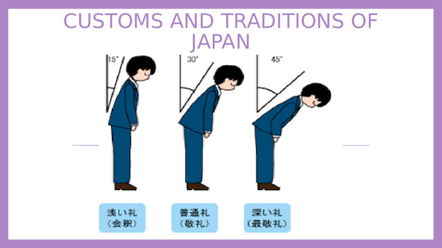 Customs and traditions of Japan 
