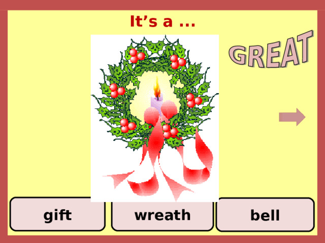 It’s a ... wreath gift bell 