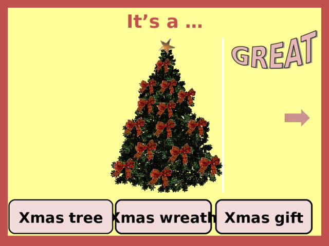 It’s a … Xmas wreath Xmas tree Xmas gift 