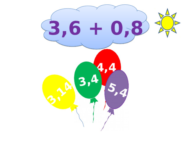 3,14 3,4 5,4 3,6 + 0,8 4,4 