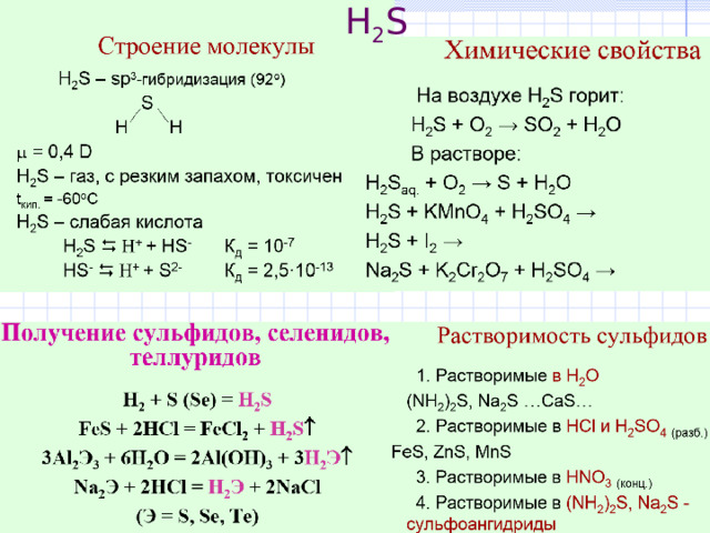 H 2 S    