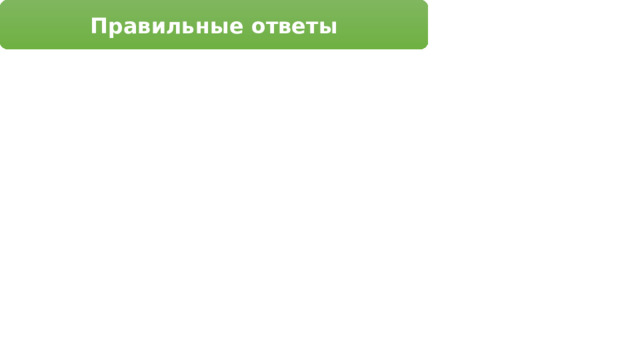 Правильные ответы 