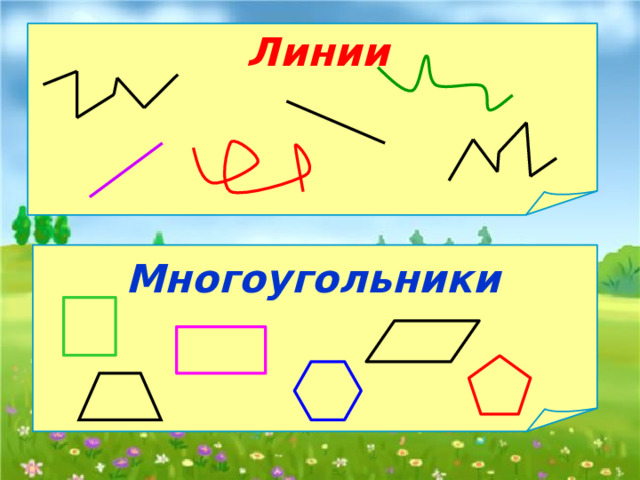 Линии Многоугольники 