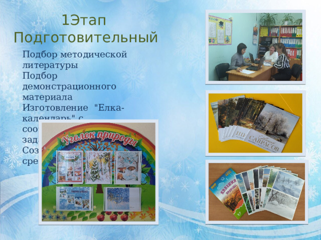 1Этап Подготовительный Подбор методической литературы Подбор демонстрационного материала Изготовление 