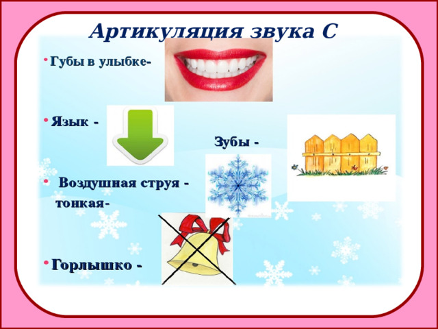 Артикуляция звука С  