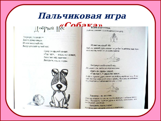 Пальчиковая игра «Собака»   