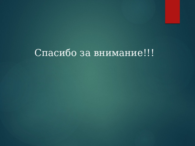 Спасибо за внимание!!! 