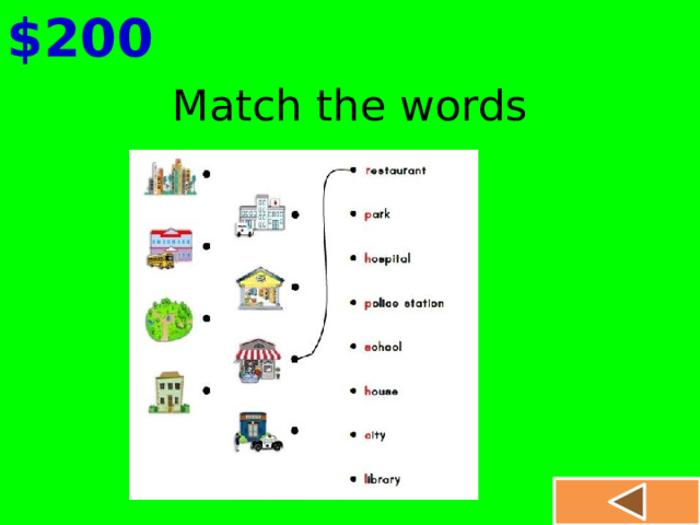 $200 Match the words 