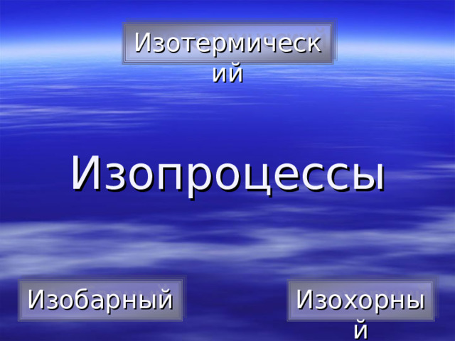 Изотермический Изопроцессы Изобарный Изохорный 
