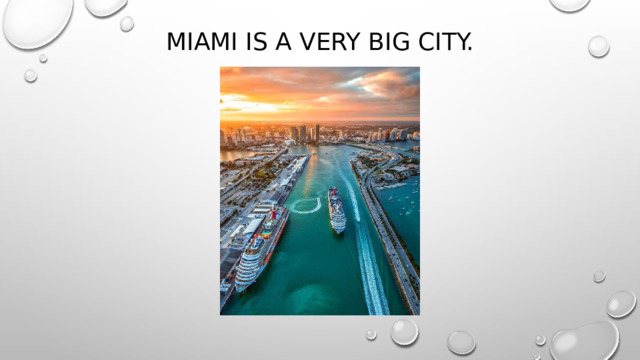 Miami is a very big city. 
