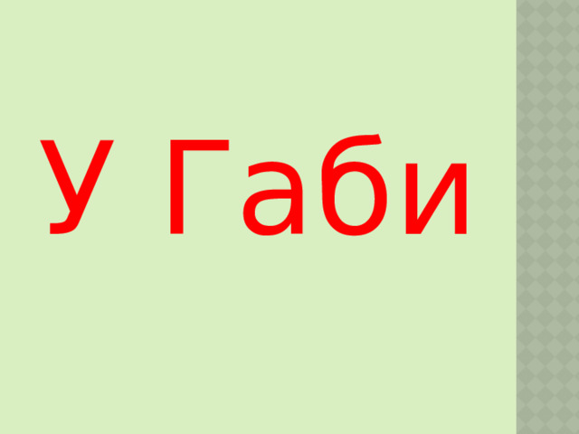 У Габи 