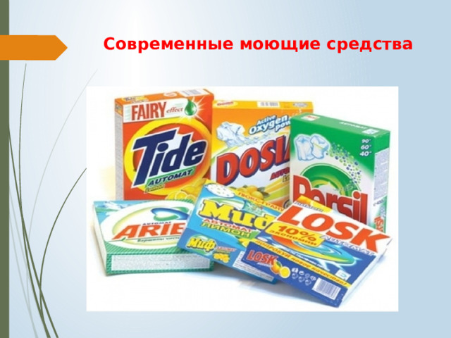 Современные моющие средства   