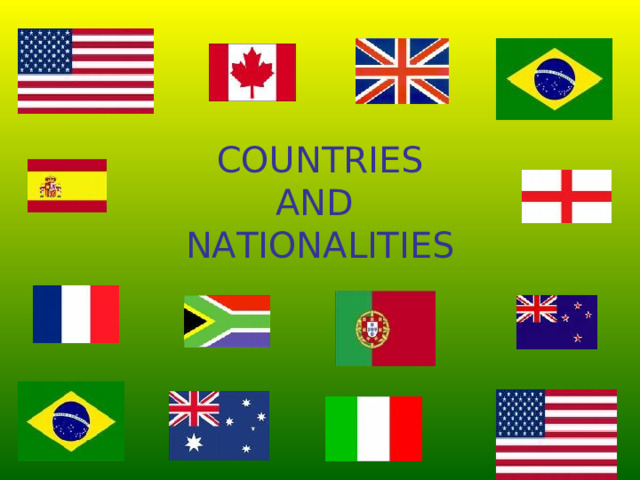 COUNTRIES  AND  NATIONALITIES 