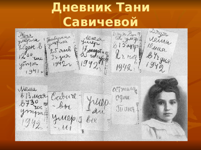 Дневник Тани Савичевой 