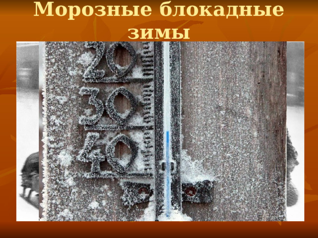 Морозные блокадные зимы 