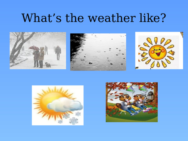 What’s the weather like? 