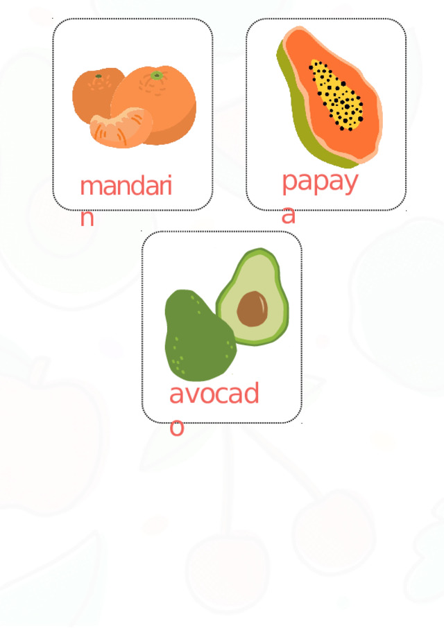 papaya mandarin avocado 