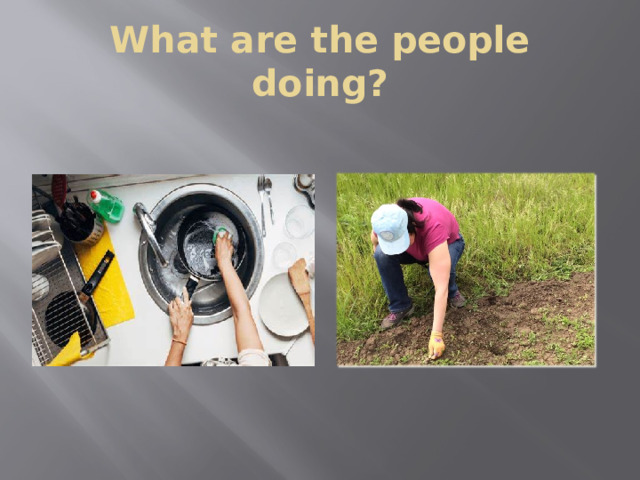 What are the people doing? 