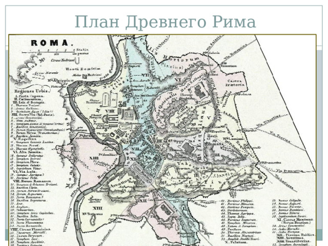 План Древнего Рима 