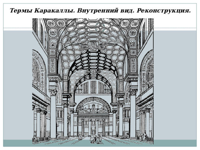 Термы Каракаллы. Внутренний вид. Реконструкция.   