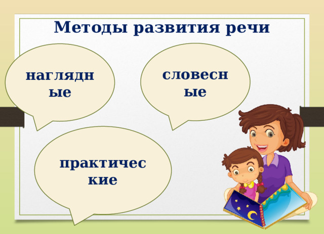 Методы развития речи словесные наглядные практические 