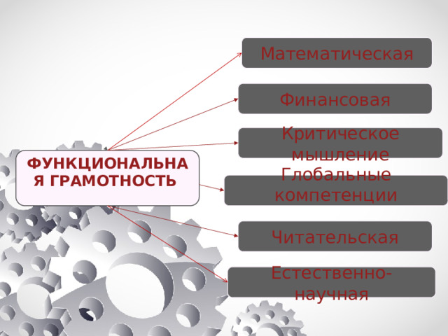 Математическая Финансовая Критическое мышление ФУНКЦИОНАЛЬНАЯ ГРАМОТНОСТЬ Глобальные компетенции Читательская Естественно-научная 