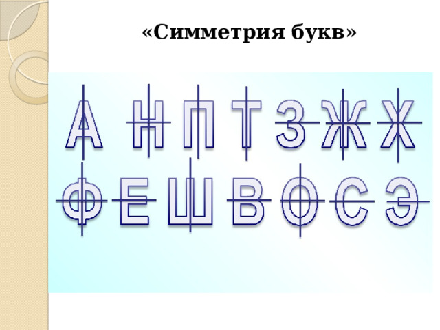 «Симметрия букв» 