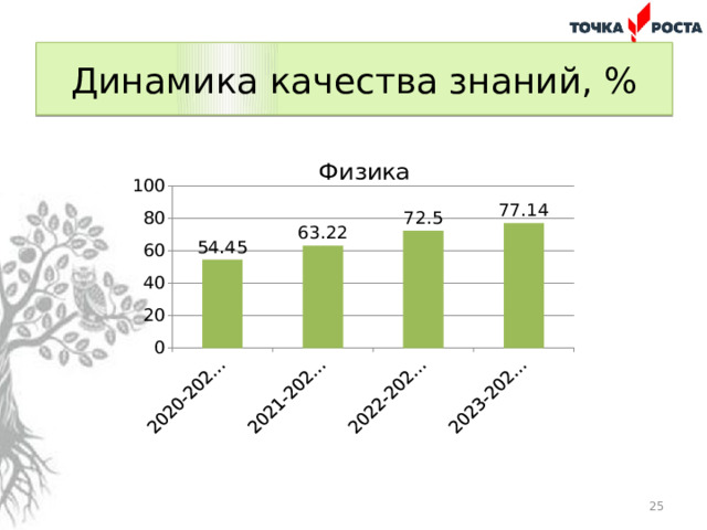 Динамика качества знаний, %  