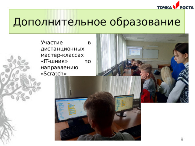 Дополнительное образование Участие в дистанционных мастер-классах «IT-шник» по направлению «Scratch»  