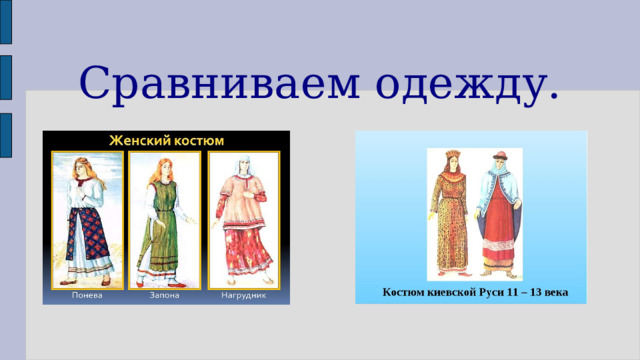 Сравниваем одежду. 