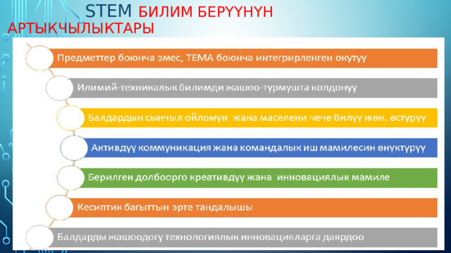  STEM билим берүүнүн артыкчылыктары 