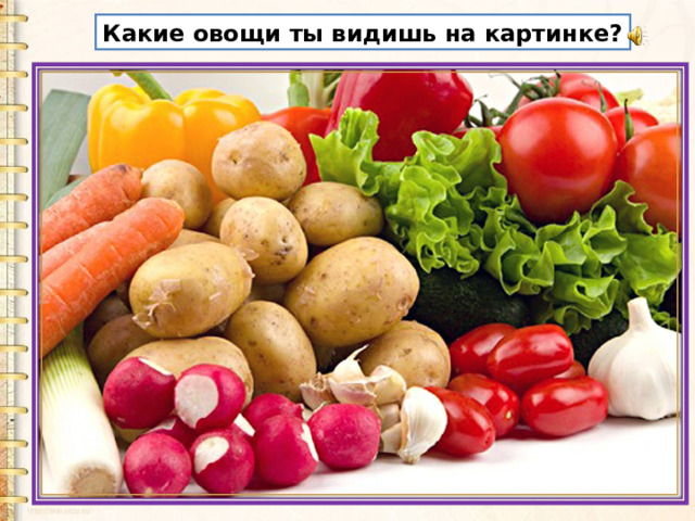 Какие овощи ты видишь на картинке? 