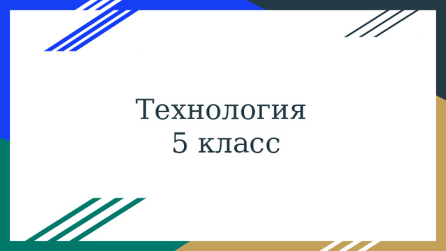 Технология  5 класс 