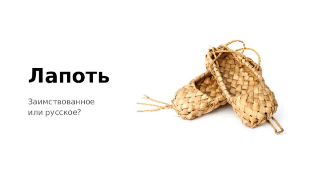 Лапоть Заимствованное или русское? 