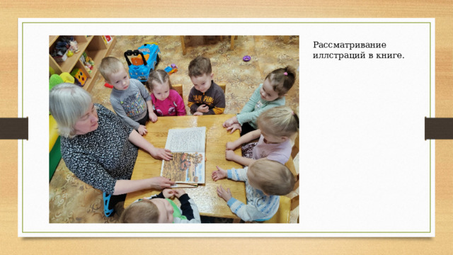 Рассматривание иллстраций в книге. 