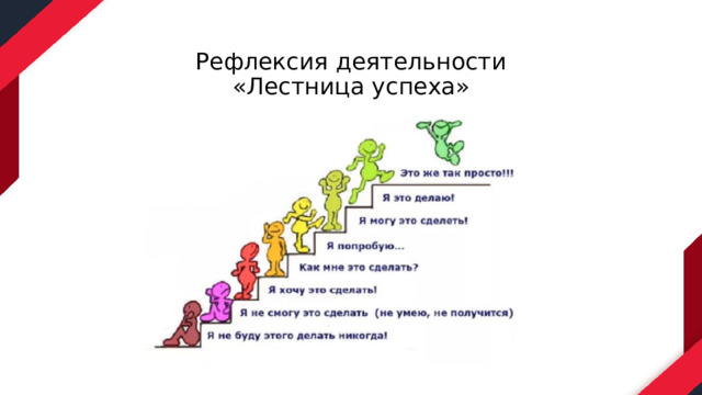  Рефлексия деятельности  «Лестница успеха»   